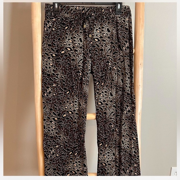 Hester & Orchard M Leopard Print elastic tie waist lightweight casual Pants - Picture 1 of 7